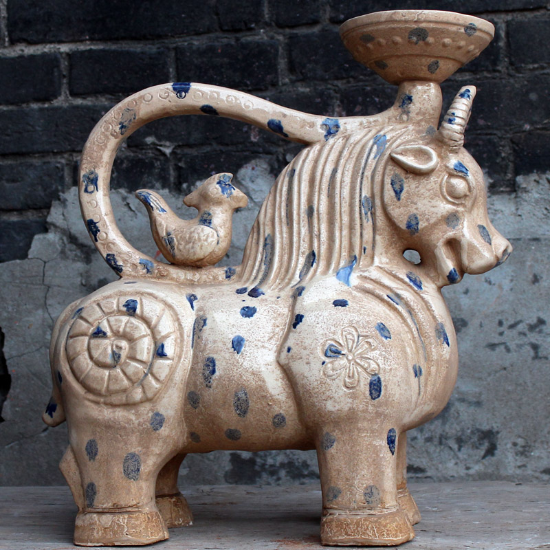 唐三彩陶瓷燈臺(tái) 仿古工藝點(diǎn)亮家居藝術(shù)